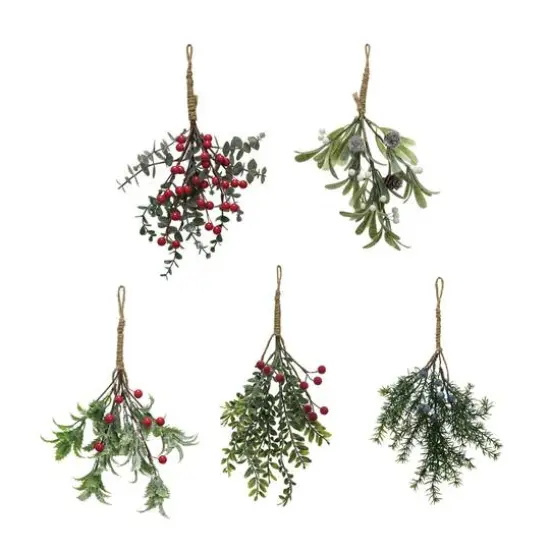 Hello Honey&reg; 11.8" Hanging Faux Evergreen Bunch Set {1}