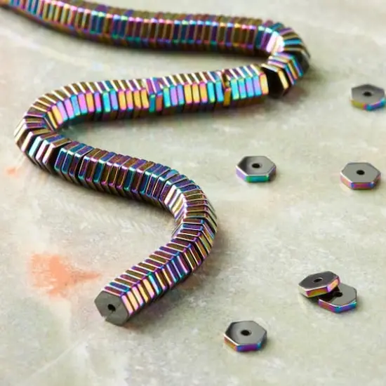 Multicolor Iris Hematite Stick Beads, 6mm by Bead Landing&trade; {3}