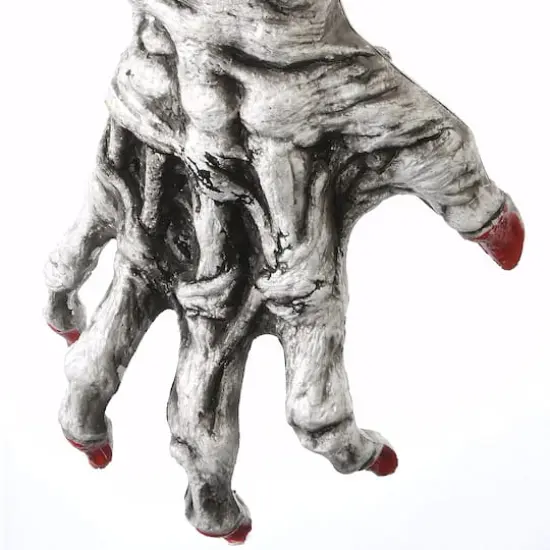 18" White Zombie Hand Wreath Hanger {3}