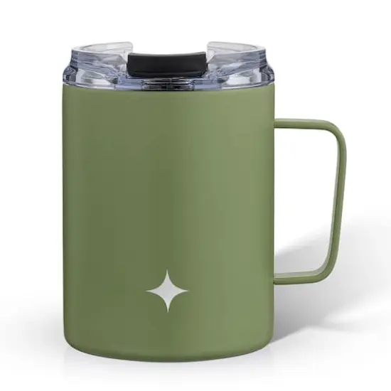 JoyJolt® 12oz. Vacuum Insulated Tumbler With Lid & Handle Green {1}