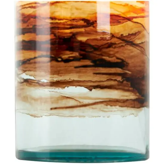 18" Multicolor Swirl Glass Vase {6}