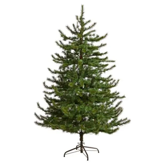 6ft. Pre-Lit Vancouver Mountain Pine Artificial Christmas Tree, Clear Lights {4}