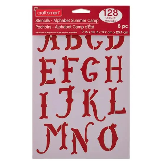 2" Summer Camp Alphabet Stencils by Craft Smart&reg; {3}