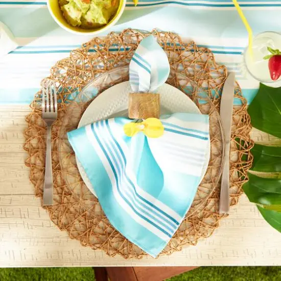 Beach House Stripe Print Outdoor Napkin, 6ct. {6}