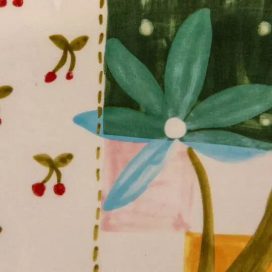 Hello Honey&reg; 14.5" Picnic Daydream Stoneware Platter {8}