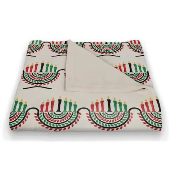 Kinara & Pattern Kwanzaa Fleece Throw {3}