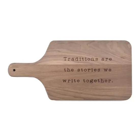 17" Traditions Together Walnut Paddle Cutting Board {1}
