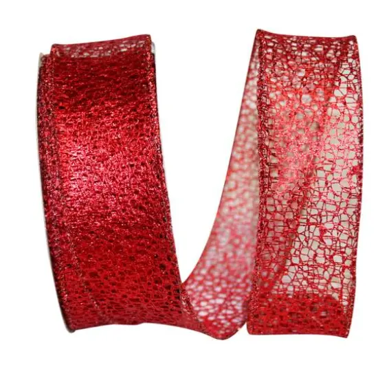 Jam Paper 1.5" x 20yd. Metallic Wired Web Mesh Ribbon {1}
