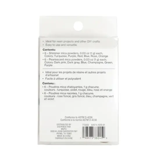 Shimmer & Pearlescent Resin Powder Mix-Ins, 12ct. by Craft Smart&trade; {5}