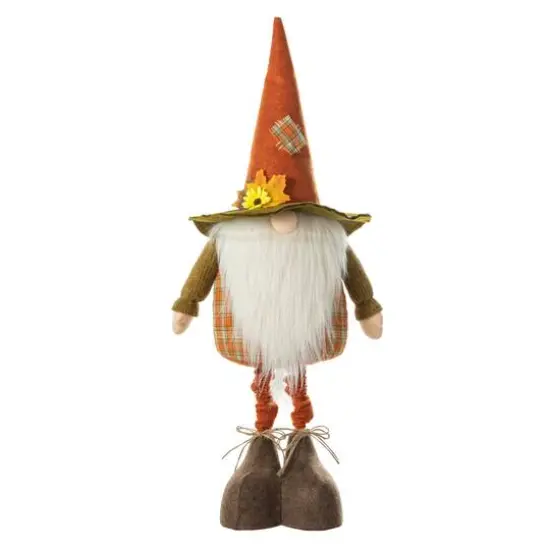 Glitzhome&reg; Telescoped Fabric Fall Gnome Standing D&eacute;cor {1}