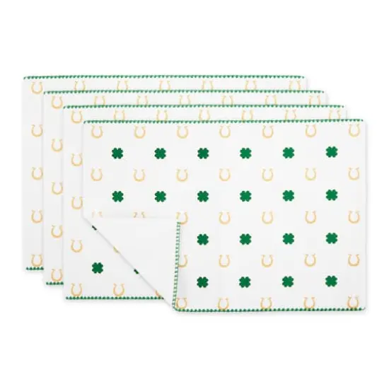 DII&reg; Clover Horseshoe Printed Placemats, 4ct. {1}