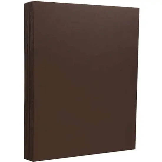 JAM Paper Matte 8.5" x 11" Extra Heavyweight Cardstock, 25 Sheets Chocolate Brown {1}
