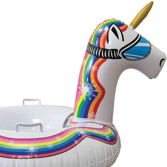 SNOWFUN Inflatable Unicorn Snow Tube {3}