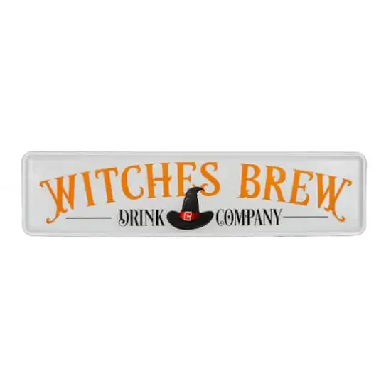 31'' Witches Brew Metal Halloween Wall Sign {1}