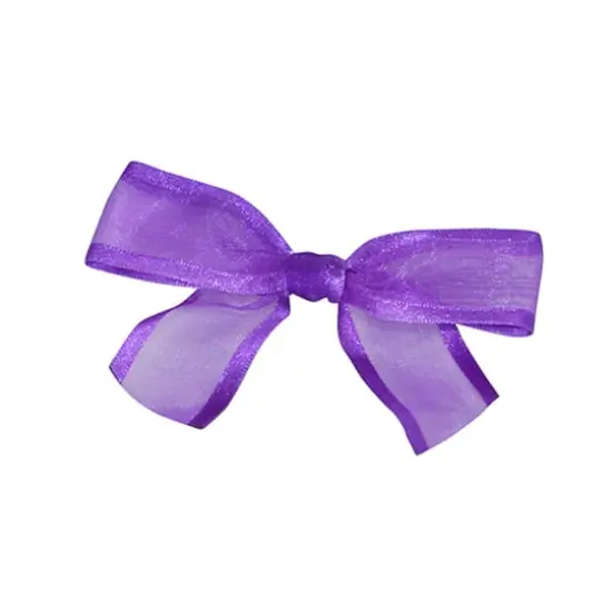 JAM Paper 7/8" Sheer Satin Edge Twist Tie Bows, 100ct. Purple Haze {1}