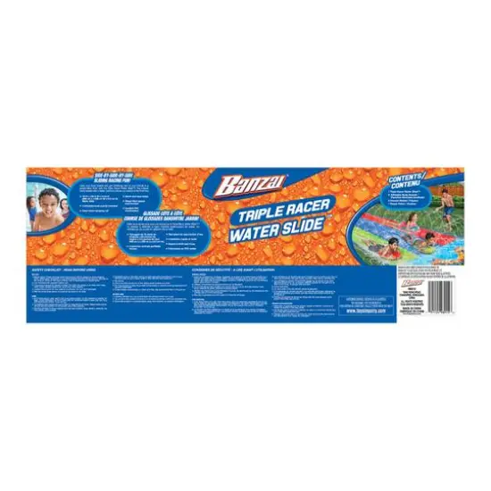 Banzai® 16ft. Triple Racer Water Slide™ with 3 Bodyboards {9}