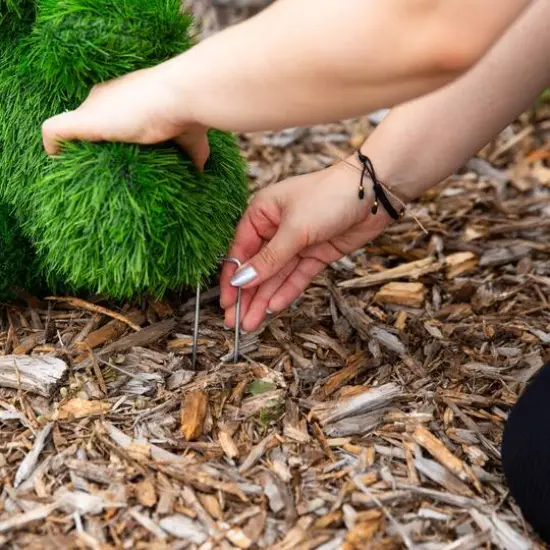 14in. UV Resistant Artificial Grass Garden Plush Topiary Bear (Indoor/Outdoor) {7}