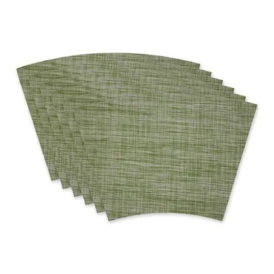 DII&reg; Tweed Wedge Table Placemats, 6ct. Fig Green {2}