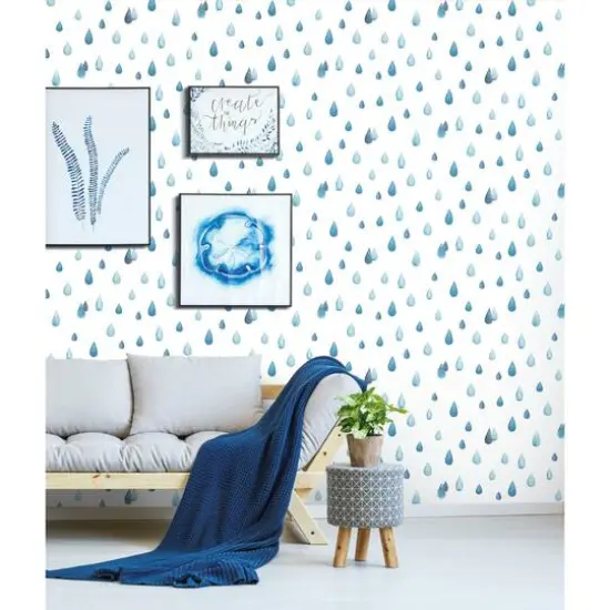 RoomMates Clara Jean Raindrops Peel & Stick Wallpaper {3}