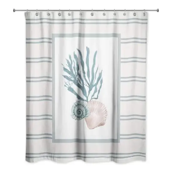 Snail and Olive Shell 71" x 74" Shower Curtain {3}