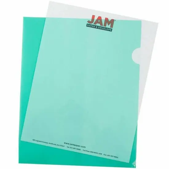 JAM Paper 9" x 11.5" Plastic Sleeves, 12ct. Green {1}