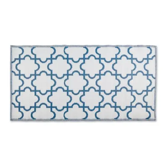 DII&reg; Lattice Outdoor Floor Runner, 3ft. x 6ft. Blue {5}