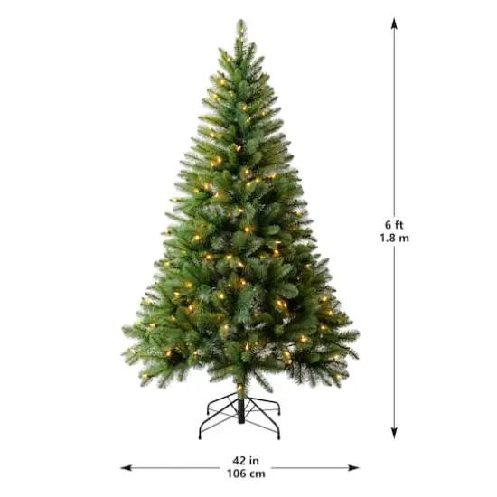 6ft. Pre-Lit Windham Spruce Artificial Christmas Tree, Warm White LED Lights by Ashland&reg; {8}