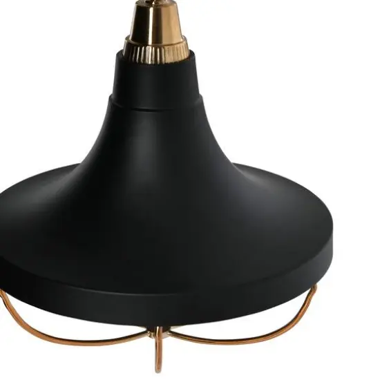 Hello Honey&reg; Robert Stevenson Lighting Presley Caged Trumpet Metal Ceiling Light Brushed Brass/Matte Black {4}
