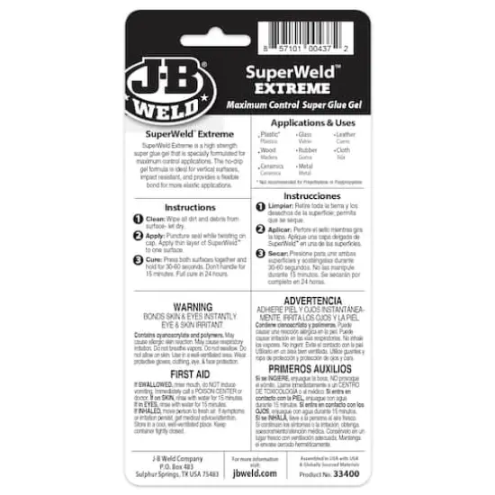 J-B Weld&reg; Superweld&trade; Extreme Glue {5}