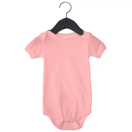 BELLA+CANVAS&reg; Baby Jersey Short Sleeve One-Piece Pink {1}