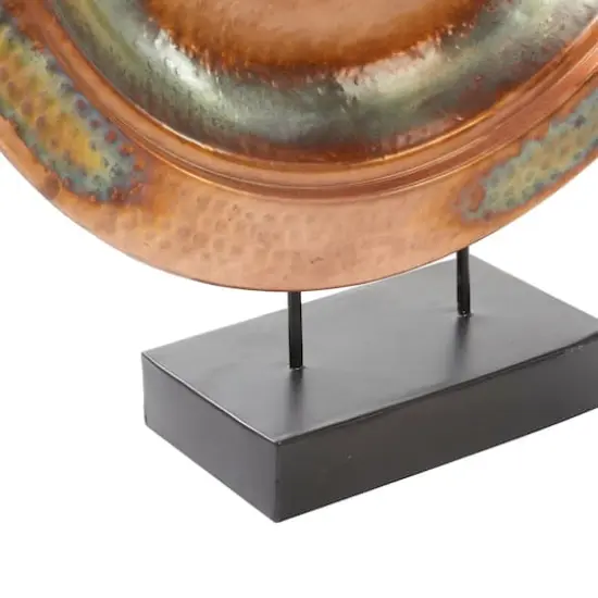 29.5" Copper Metal Round Charger Plate Sculpture {5}