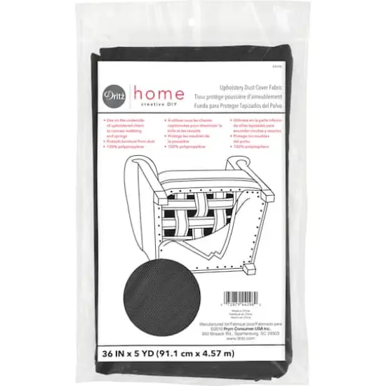 Dritz Home&reg; Charcoal Upholstery Dust Cover Fabric, 36" x 5yd. {1}