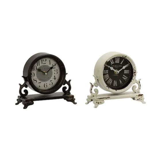 7" Metal Vintage Clock Set {1}