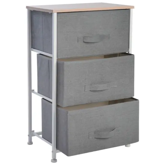 Simplify Gray 3 Drawer Storage Chest {1}