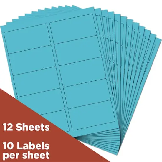 JAM Paper Standard Address Labels, 120ct. Blue {4}