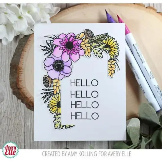 Avery Elle Elle-Ments Floral Notes Die Set {3}