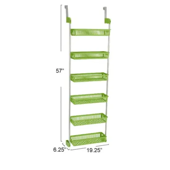 Household Essentials Over the Door Storage Rack Green {4}