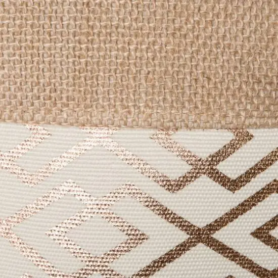 Medium Bronze Burlap Diamond Round Bin {4}