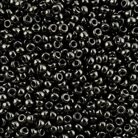 John Bead 11/0 Miyuki Glass Seed Beads, 13g Black Opaque {1}