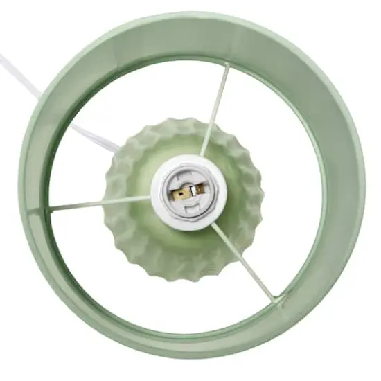 Simple Designs 11" Mini Ceramic Pastel Table Lamp Sage Green {12}