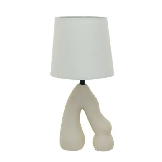 Hello Honey&reg; 16.5" White Volcano Finish Ceramic Table Lamp {4}