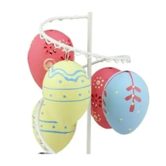 Pastel Yellow, Blue and Pink Floral Cut-Out Easter Egg Tree {5}