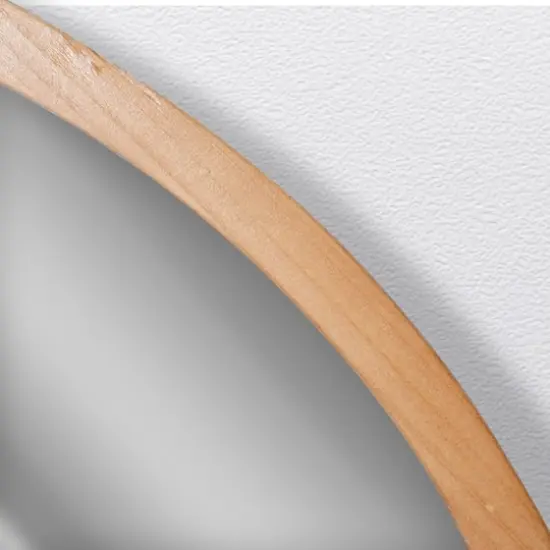 Arch Natural Wood Wall Hanging Framed Decorative Mirror -24" x 36" {4}