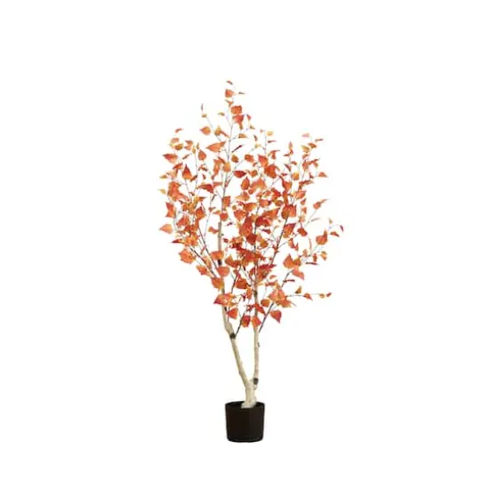 5ft. Autumn Birch Artificial Fall Tree {1}