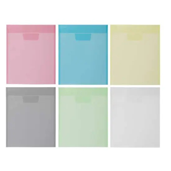 JAM Paper Assorted Plastic Tuck Flap Closure 9.875" x 11.75" Envelopes, 6ct. {1}