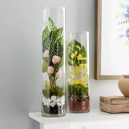 18" Clear Glass Cylinder Vase by Ashland&reg; {3}