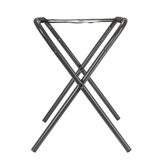 Household Essentials Gray Frame with Black Straps Luggage Rack {5}