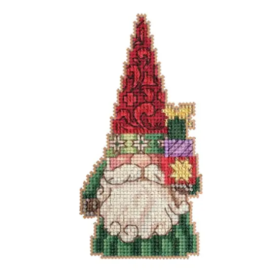 Mill Hill/Jim Shore Gnome Holding Gifts Counted Cross Stitch Kit {1}