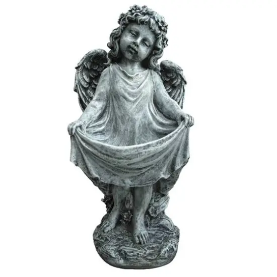 Santa's Workshop 21" Gray Angel Bird Feeder D&eacute;cor {1}