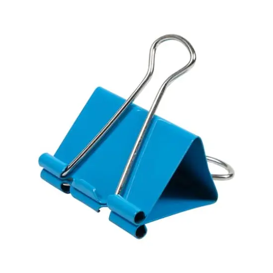 JAM Paper 1.5" Binder Clips, 12ct. Blue {6}